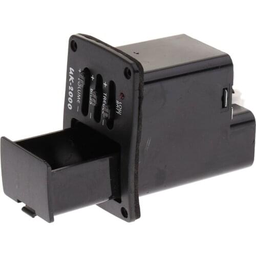 Plastic Ukulele Hawaii Guitar 2 Band EQ Amplifier Preamp Pickup UK-2000