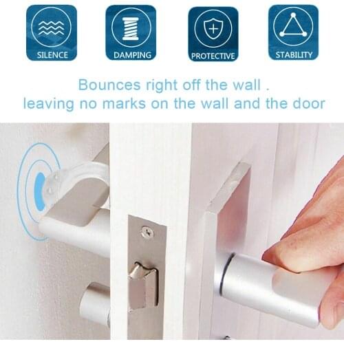 Transparent Door Handle Buffer - Doorknob Buffer To Protect Walls And Furniture for baby safety zabezpieczenia przed dziecmi