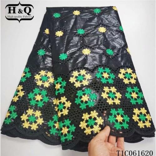 H&Q Newest Arrival African Bazin Riche Fabric With Stones Fashion Embroidery French Basin Riche Nigerian Material Wedding Party