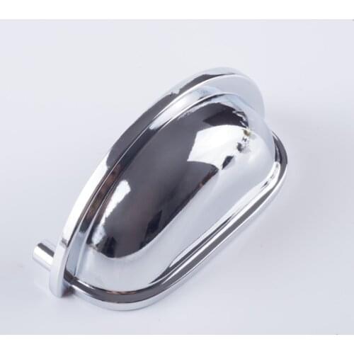 3" Drawer Pull Dresser Pulls Knobs Handles Shell Cup Bin Classic Cabinet Door Knob Pulls Kitchen Polished Chrome Steel Silver