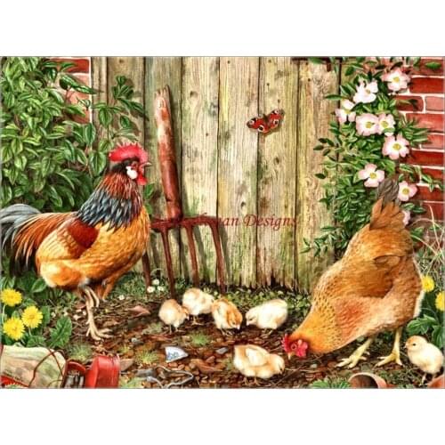 Needlework for embroidery DIY DMC High Quality - Counted Cross Stitch Kits 14 ct Oil painting - Garden Family