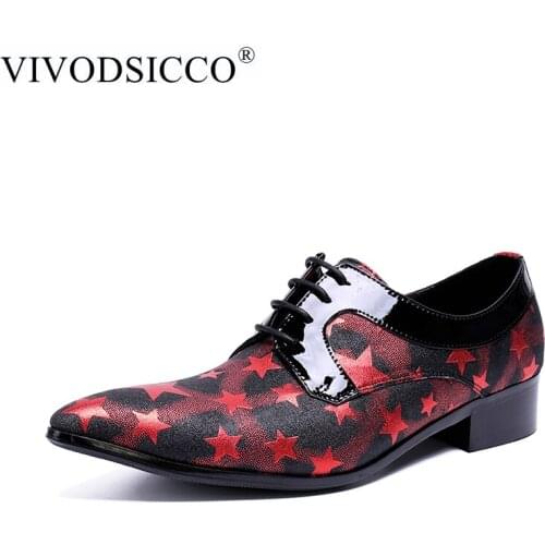 VIVODSICCO Brand Formal Men Dress Shoes Microfiber Oxfords Men Business Shoes Classic Office Wedding Mens Flats Big Size 38-47