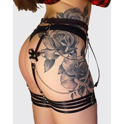 Sexy Harness For Women Garter Belt Body Buttocks Bdsm Bondage Leather Leg Thigh Harness Belts Fetish Erotic Underwear Ladies
