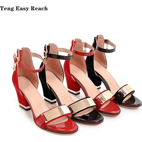 High-heeled womens sandals 2020 summer wild high-heeled shoes with a word buckle small size Roman sandals 34-43