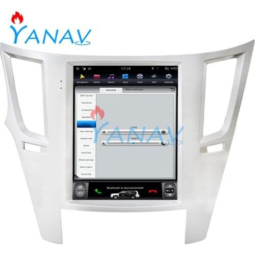 10.4 inch Tesla style Vertical Screen Android 9.0 With Bluetooth WIFI For-Subaru Outback/Legacy 2010-2014 car dvd navigation