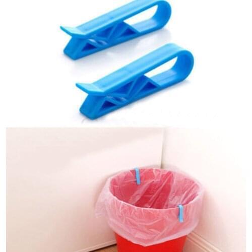 2PC Practical Waste Basket Clamp Garbage Rubbish Bag Anti-Slip Fixation Clip Kitchen Tool Bedroom Dining Room Accessories 2020