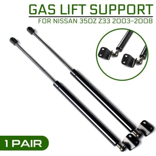 2 x For Nissan 350Z Z33 2003-2008 Strut Bars Car Rear Tailgate Gas Strut Bars Trunk Support With Spoiler Car Accessories GS90453