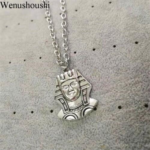 45/50/60/70cm O chain antique silver color vintage Ancient Egyptian Pharaoh necklaces women DIY necklace men drop ship ok di166
