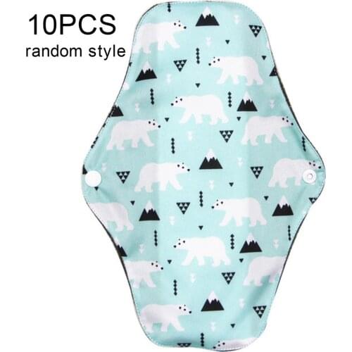 Bamboo Charcoal Washable Sanitary Napkin Reusable Sanitary Pad Womens Physiological Menstrual Period Pad Random Color