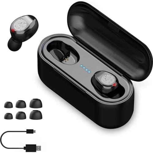 Wireless headset Bluetooth V5.0 F9 headset IPX7 waterproof mini sports running in-ear earphones gaming headset with charging box
