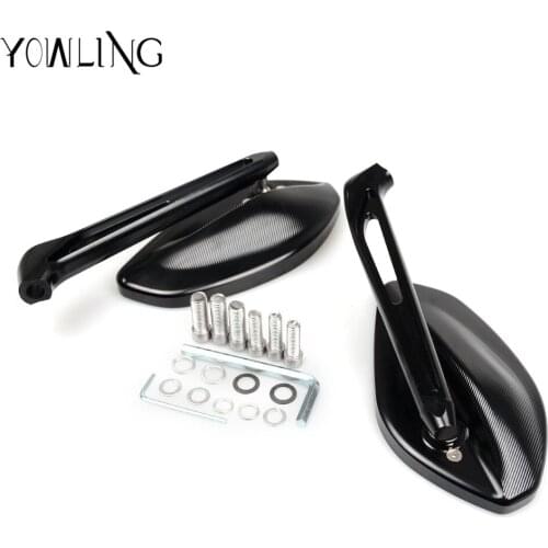 Stripe Rearview Side Mirrors Stripe Rearview Mirrors For ducati 848 Monster 796 696 Diavel Carbon 1199 1098 1199 Panigale S