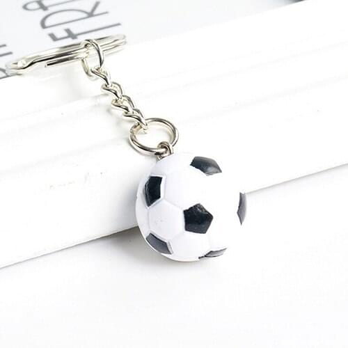 1Pcs 3 Styles Football Basketball Soccer Golf Ball Pendant Keyring Sports Metal Keychain Car Bag Key Ring