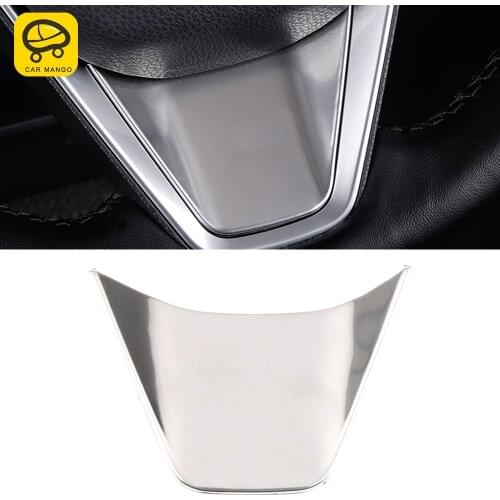 CarManGo Car Accessories Steel Steering Wheel Logo Circle Trim Cover Frame Sticker Decoration for Toyota Camry XV70 2017-2021