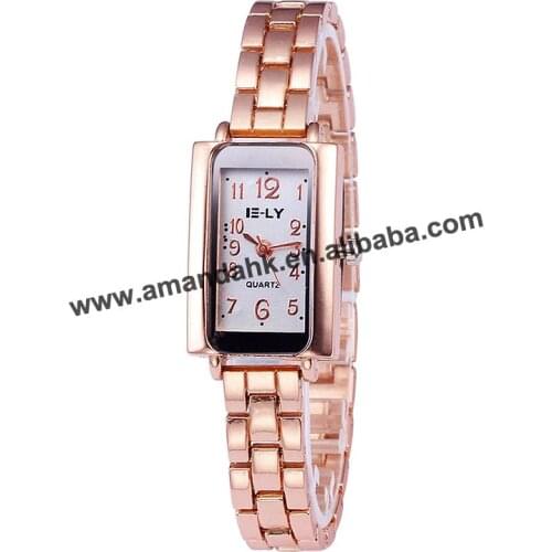 E-LY 033 Wholesale Bracelet Big Number Watch Ladies Alloy Quartz Big Dot Bracelet Watches Rectangle Womens Wrist Watch