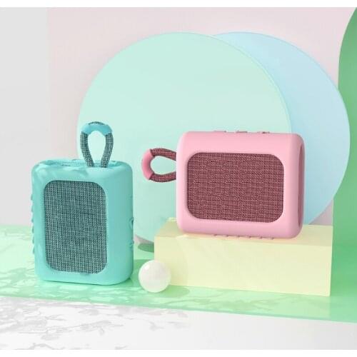 Colorful Dust-proof Silicone Protective Skin Case Cover Shell with Carabiner for -JBL GO 3 Go3 Bluetooth Speaker Accessories
