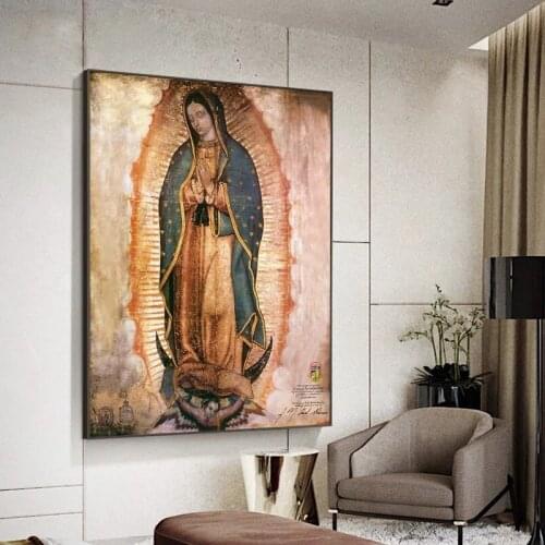 The Day of The Virgin of Guadalupe In Mexico Canvas Painting Famous Posters and Prints Wall Art Pictures for Living Room Decor