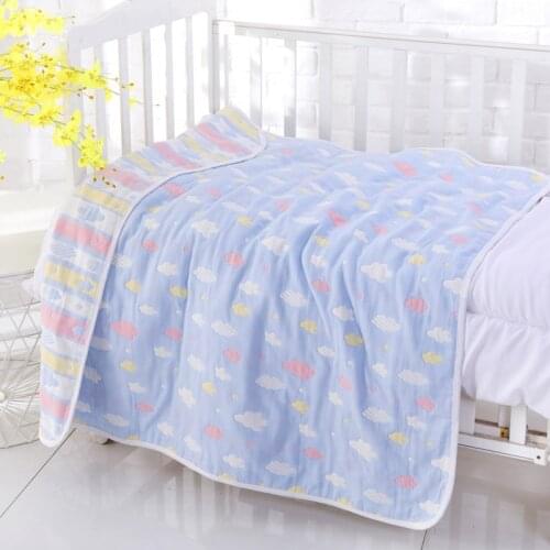 Baby Bath Towel 6 layer Cotton Gauze Muslin Children Blankets Bedding Infant Newborn Swaddle Kids Cotton Wrap Quilt 80*80cm