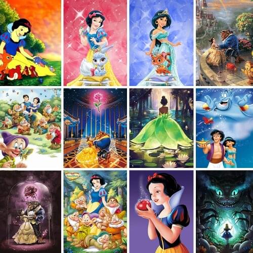 Disney Series 5D Diy Alice In Wonderland Forest Mushroom Tree Diamond Painting Kit Full Square/Round Art Embroidery Cross Stitch