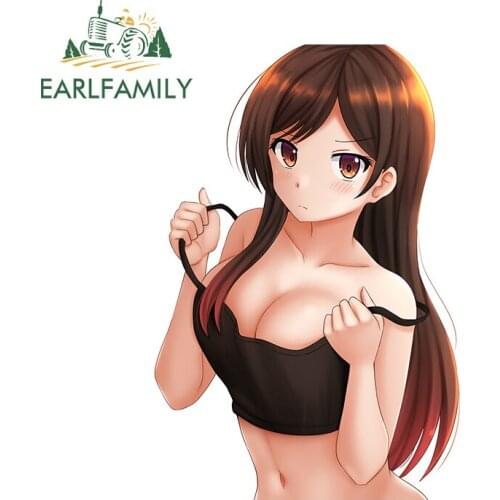 EARLFAMILY 13cm x 8.7cm for Rent A Girlfriend Car Stickers Waterproof Fashionable Decals Scratch-Proof Trunk Decor Car Styling