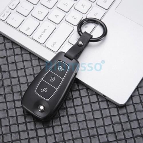 Alloy Flip Key Cover Remote Case Fob Fit for Ford Focus MK3 Mondeo Fiesta Kuga ECOSPORT ESCAPE RANGER S-Max C-Max