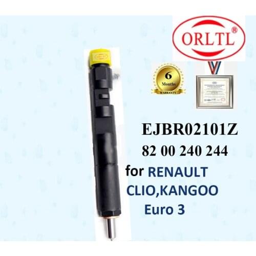 ORLTL Common Rail Injector EJBR02101Z (8200240244) Diesel Fuel Inyector R02101Z (82 00 240 244) 2101Z For RENAULT CLIO,KANGOO
