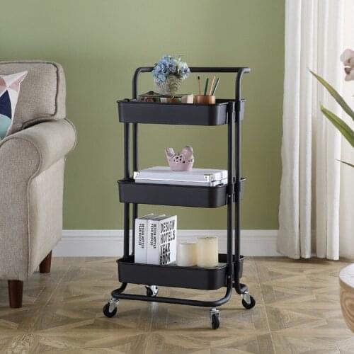 Kitchen stuff trolley living room removable storage rack multifunctional trolley rack organize shelves