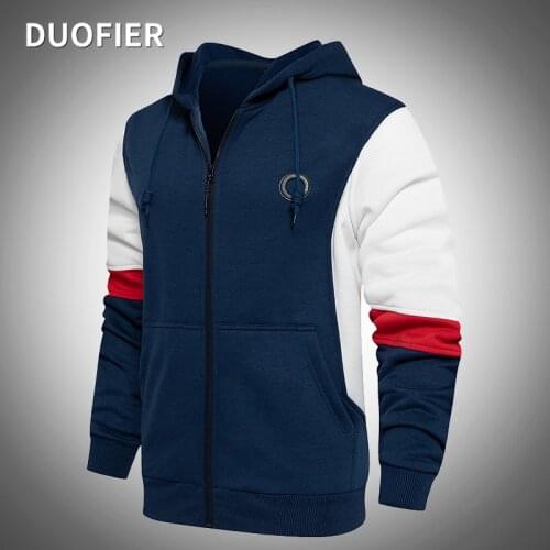 Mens Fashion Coat Essentials Tops Male Running Jacket Zipper Sweatshirt Sportswear Gym Patchwork Hoodies Training Clothing 4XL