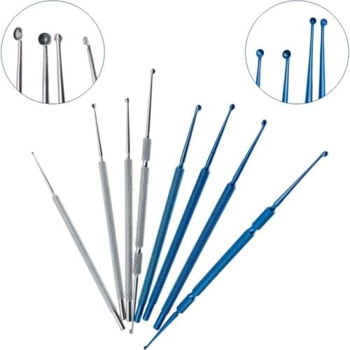 Titanium/Stainless Steel Chalazion Curette Micro ophthalmic Eye Surgical Instrument
