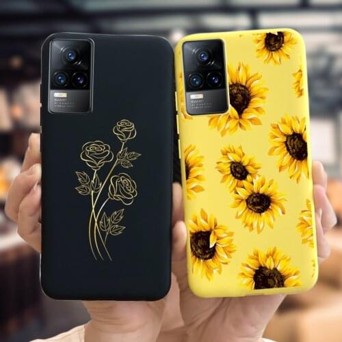 Fashion Flower Phone Case For Vivo V21E V21 2021 Cover Soft Silicone Back Coque For Vivo V17 Russia V9 VIVOV21 5G Protect Bumper