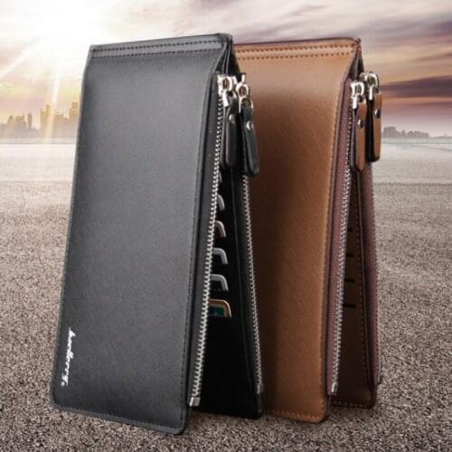 Fashion Leather Men Wallet Large Capacity 16 Slot Card Holder Famous Brand Bi-Fold Wallet Mens Cash Coin Purse Free Shipping