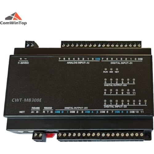 CWT-MB308E 8AI+8DI+12DO RS485 RS232 Ethernet Modbus Rtu Tcp Io Acquisition Module