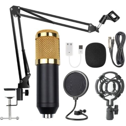 Recording Condenser Microphone Set with Boom Stand for Live Studio Sound Recording Studio Live Stream Condenser Microphone Kit