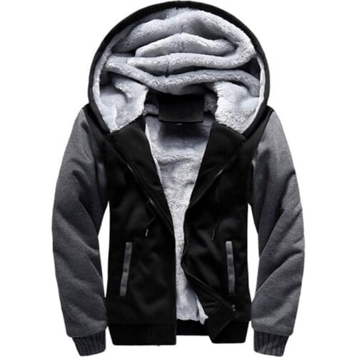 2020 New Men Hoodies Winter Thick Warm Fleece Zipper Men Hoodies Coat Sportwear Male Streetwear Hoodies Sweatshirts Plus Size