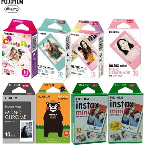 2020 Fujifilm instax mini Film 10-100 Sheets Fuji 9 8 films for instant mini 9 8 7s 25 50s 9 90 Mini 8 Instant Film Camera