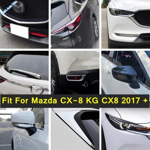 Front Grille Grill Strips / Fog Light / Rear Tail Lamp Cover Sticker Trim ABS For Mazda CX-8 KG CX8 2017 - 2021 Auto Accessories