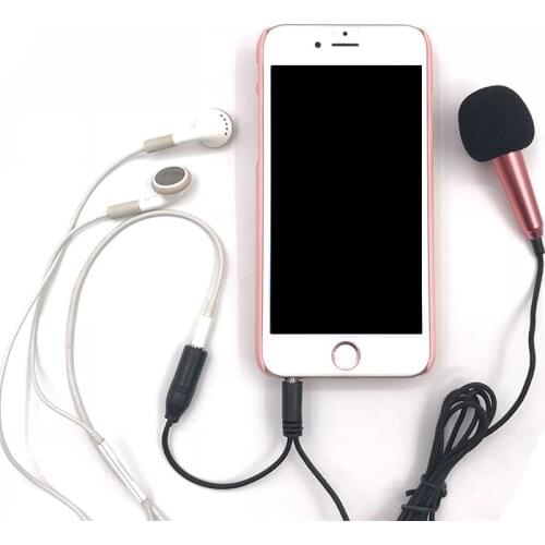 Handheld Mic Portable Mini 3.5mm Stereo Studio Speech Mic Audio Microphone For the Smart mobile Phone Desktop Accessories