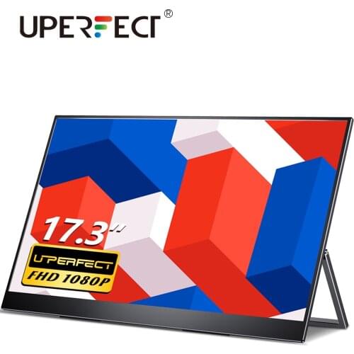 UPERFECT 17.3" FHD 1080P Portable Monitor 100% sRGB Frameless FreeSync IPS HDR Gaming Display With 90°Adjustable Kickstand