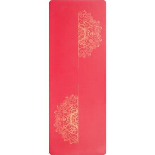 Advanced 5mm PU Yoga Mat Wide Professional Yogis Gold Color Laser Printed Mandala Sweaty Non Slip for Hot Yoga Pilates Fitness