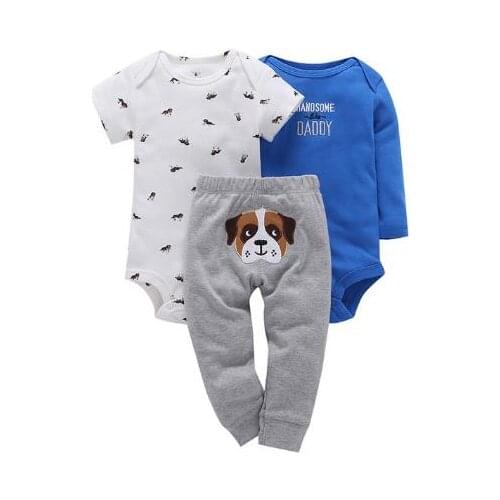 Newborn Siamese Set Trousers Baby Girl Clothes Long Sleeve Pants + Pants Set Childrens Wear Cotton Comfort Baby Clothing