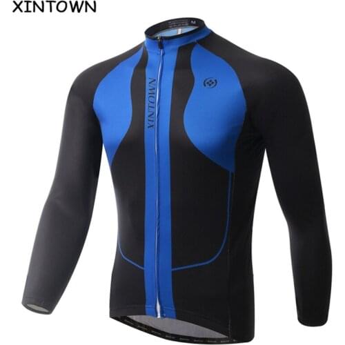 XINTOWN Reflective tap Cycling Jacket long-sleeved shirt wicking Cycling clothing Bike jersey Top Bicycle Cycling Wear