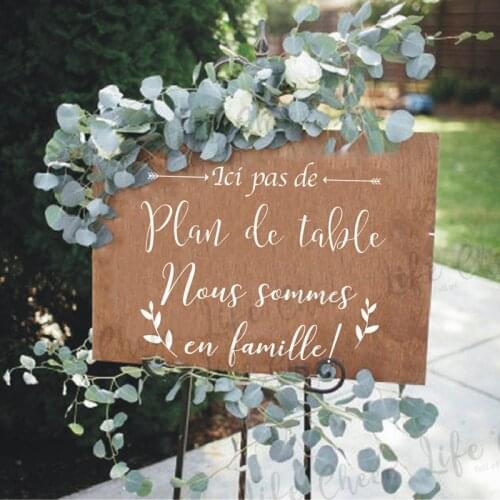 Wedding Decorative Sticker Plan de table Quote Vinyl Decals We are Family Texts Wedding Board Stickers Vinyl Art Decor