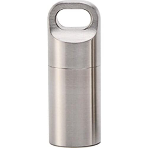Waterproof Stainless Steel Sealed Container Bottle Portable Storage Box Medicine Container for Outdoor Sports and Daily Use