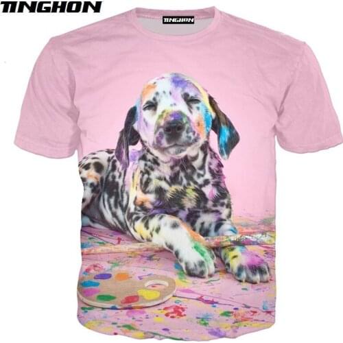 XS-7XL Animal Dog T-Shirt 3D Print Forest Cartoon Dalmatian T-Shirt Beach Sports Compression Shirt Beach Leisure Dog T-Shirt 06