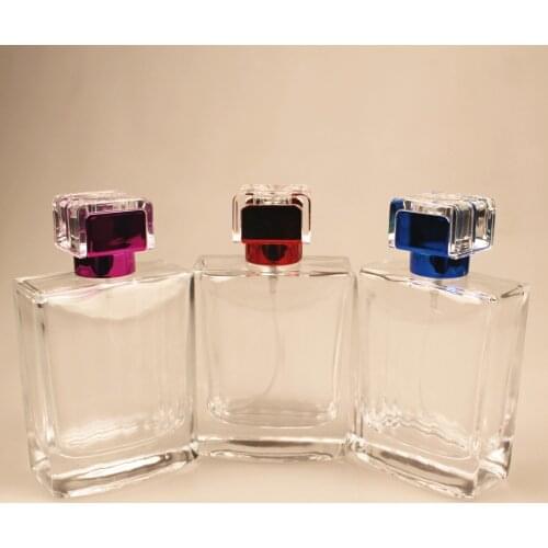 1PC 100ML Polished Glass Perfume Bottles Spray Empty Atomizer Refillable Bottle Scent Case with Travel Size Portable