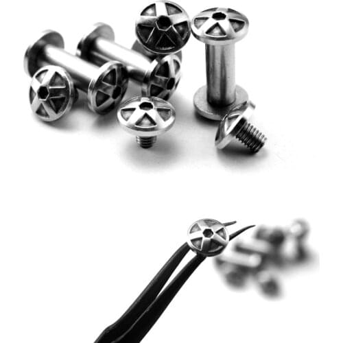 10pcs Umbrella pattern inner hexagon Handmade Knife Produce Handle rivet screw 5MM 6MM diameter steel screw