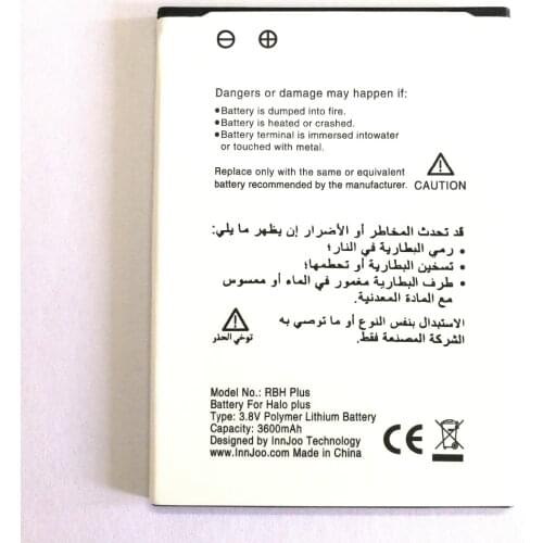 100% New 3600mAh Innjoo Halo Plus Replacement Battery For InnJoo RBH plus Mobile Phone