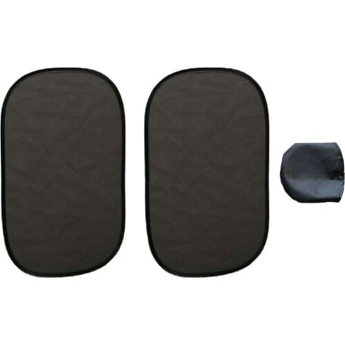 2pcs Extra Dark Easy Install Side Window Windshield Practical Visor Car Sun Shade Electrostatic Adsorption Heat Shield Removable