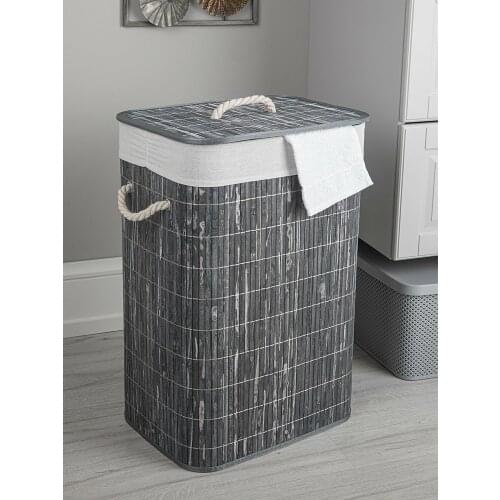 2021 Handmade Bamboo Storage Basket Foldable Large Clothes Dirty Laundry Kids Toys Hamper Straw Wicker Rattan Seagrass Big Pot