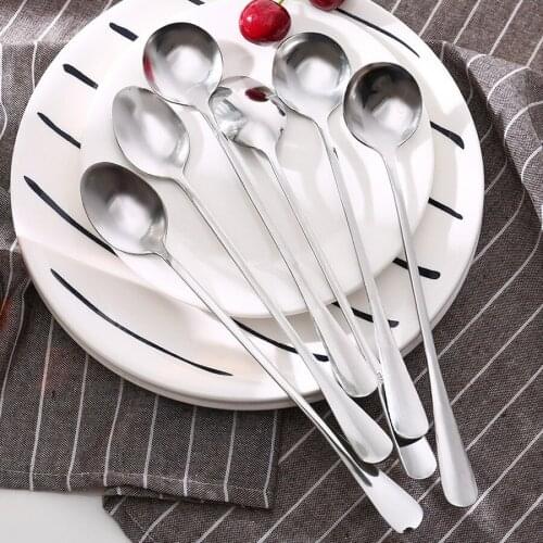 5pc Stirring Spoon Stainless Steel Demitasse Espresso Spoon Ice Cream Spoon Tea Stirring Spoon For Kitchen Tableware Supplies