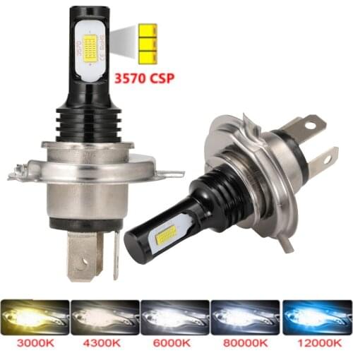 2Pcs H7 H4 H11 H8 H1 H16 LED Car Headlight Bulb Beam 24V 12V 80W High Power Car Fog Light 3000K 6000K Auto Headlamp 12000LM